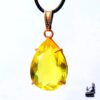 Pendentif Sunstar - topaze jaune taillé
