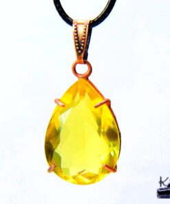 Pendentif Sunstar - topaze jaune taillé