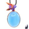Pendentif Lucia en calcedoine bleue