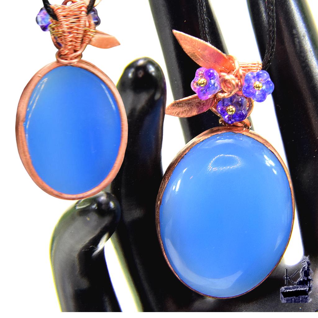 Pendentif Lucia - calcedoine bleue – Image 8