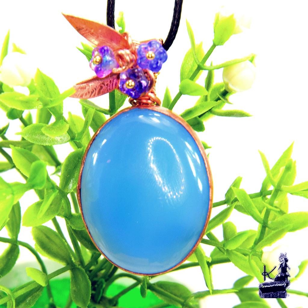 Pendentif Lucia - calcedoine bleue – Image 7