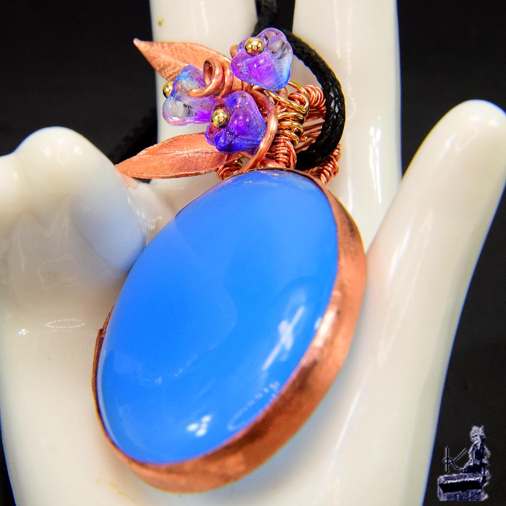 Pendentif Lucia - calcedoine bleue – Image 4