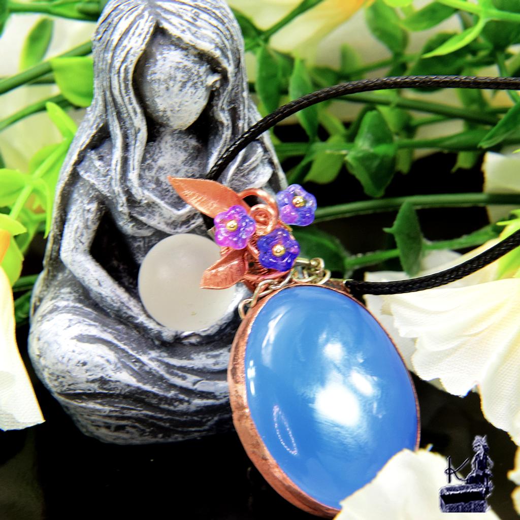 Pendentif Lucia - calcedoine bleue – Image 3