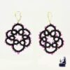 Boucles d'oreille Odes en dentelle frivolité