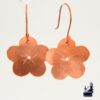 Boucles d'oreille Phacélie - fleurs en cuivre naturel
