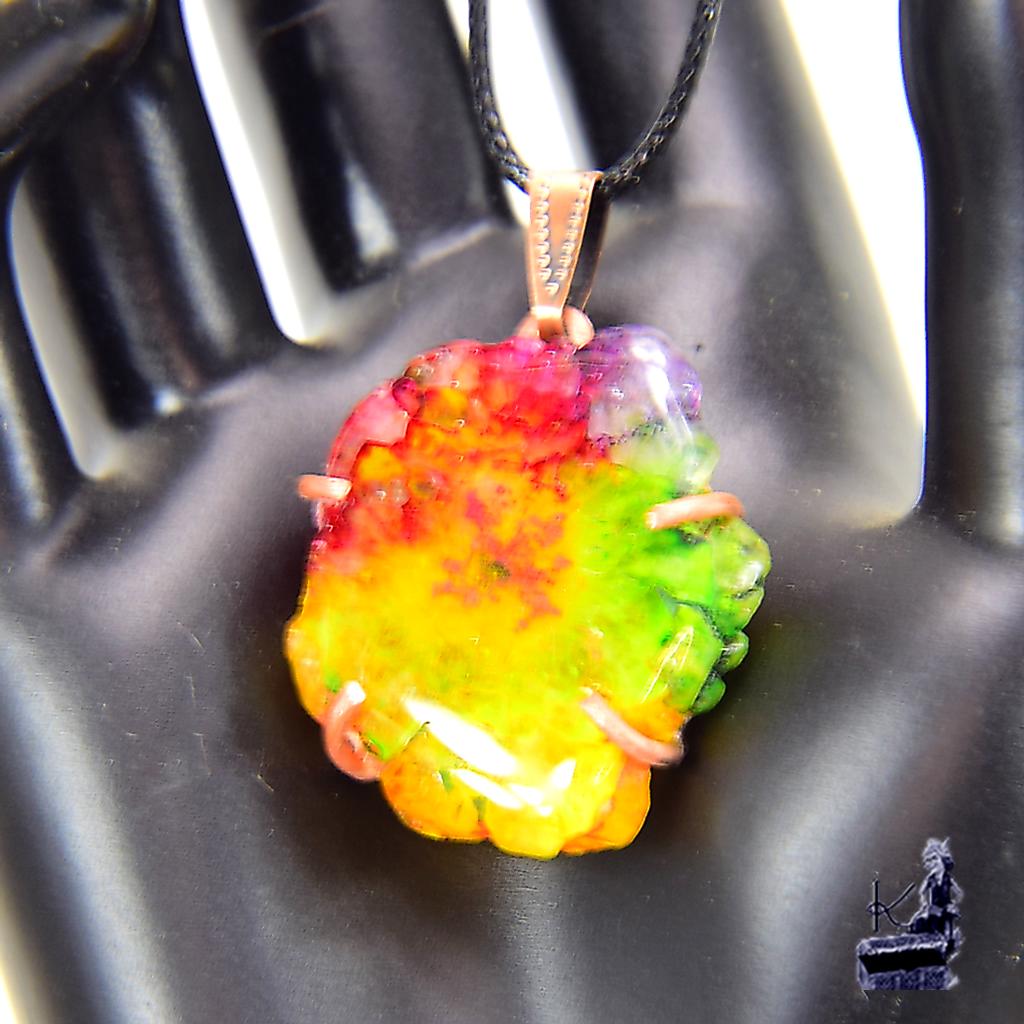 Pendentif Dairine - solar quartz sertie cuivre – Image 2