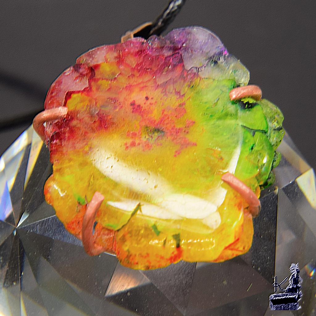 Pendentif Dairine - solar quartz sertie cuivre – Image 5