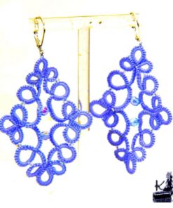 Alternative view of Boucles d'oreille Fodla - dentelle frivolité