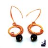Boucles d'oreille Ida - grès bleu