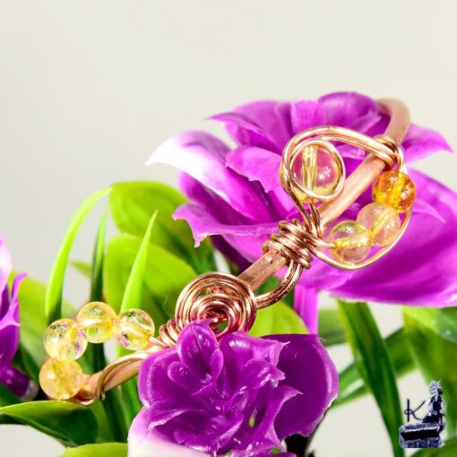 Bracelet Jonc Kanna - cuivre naturel et citrine – Image 2