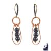 Boucles d'oreille Lusia en cuivre et hématite aimantée