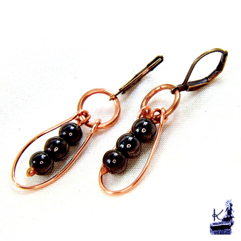 Boucles d'oreille Lusia - hématite aimantée – Image 5