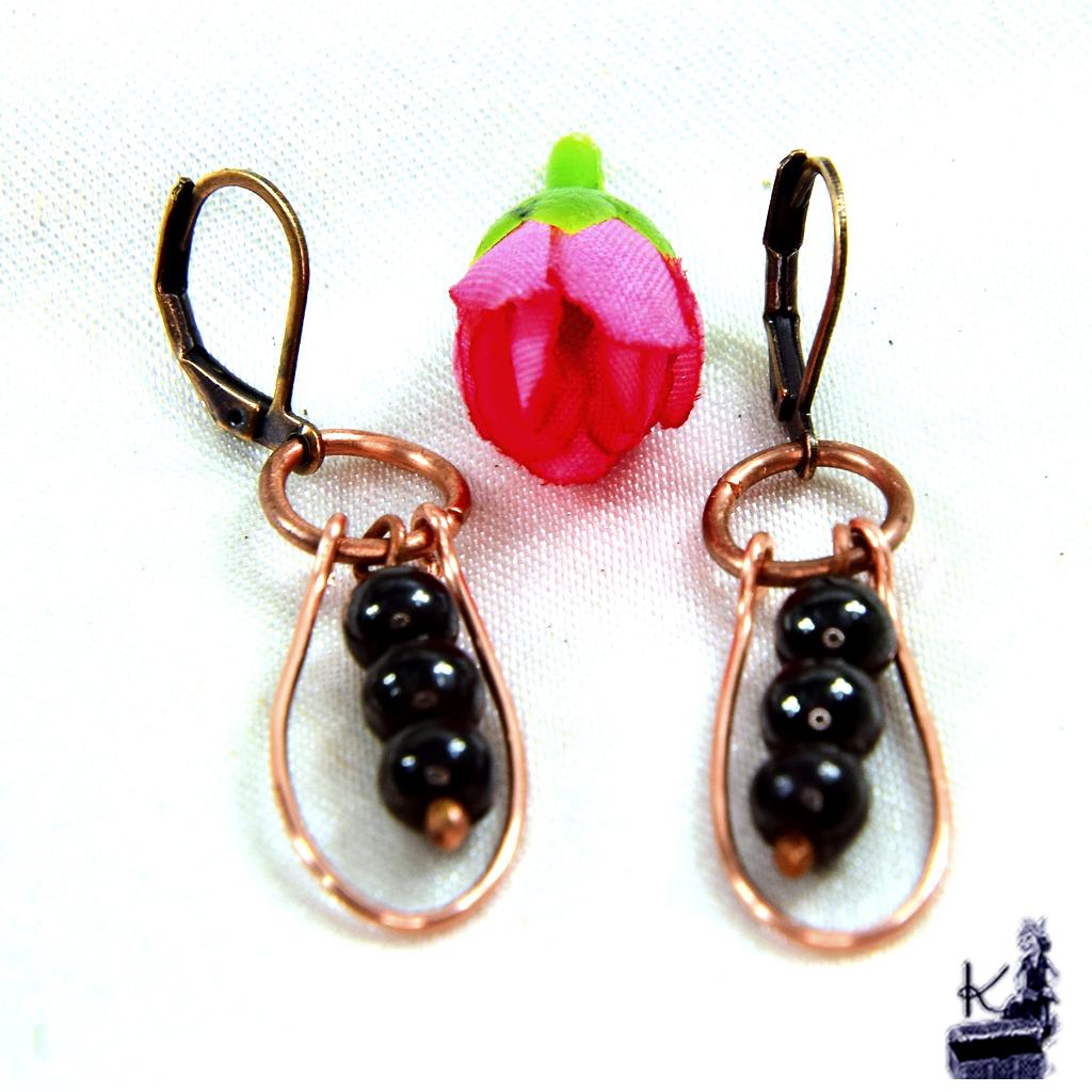 Boucles d'oreille Lusia - hématite aimantée – Image 4