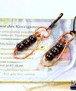 Boucles d'oreille Lusia - hématite aimantée – Image 3