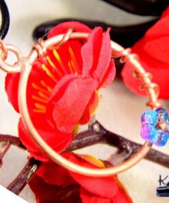 Alternative view of Pendentif Fenella - cuivre naturel et fleur en verre