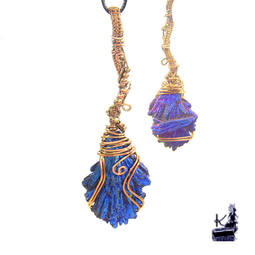 Collier "Balai de sorcière" Hazel - Cyanite noire titane – Image 7