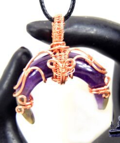 Pendentif Soha en améthyste et cuivre