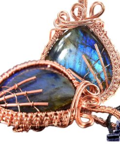 Alternative view of Pendentif Johar - labradorite wire wrapped