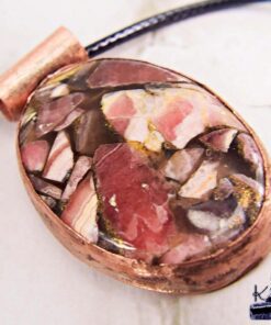 Alternative view of Pendentif Maina - rhodochrosite cuivre