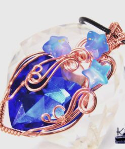 Pendentif coeur bleu