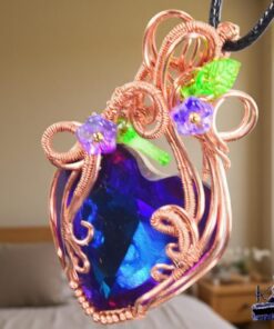 Pendentif coeur violet