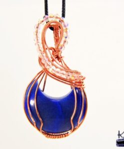 Pendentif Ruvon en amazonite et swarowsky