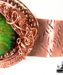 Bracelet manchette oeil de dragon Choran - cuivre naturel – Image 4
