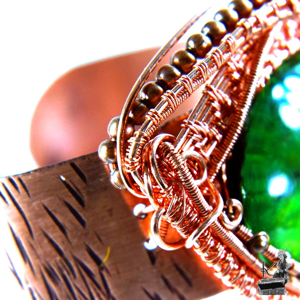Bracelet manchette oeil de dragon Choran - cuivre naturel – Image 5