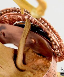 Bracelet manchette oeil de dragon Choran - cuivre naturel – Image 8