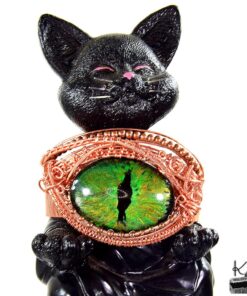 Bracelet manchette oeil de dragon Choran - cuivre naturel – Image 7