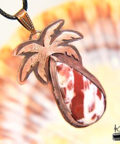 Pendentif Moana - jaspe noix de coco coconut sertie cuivre – Image 6