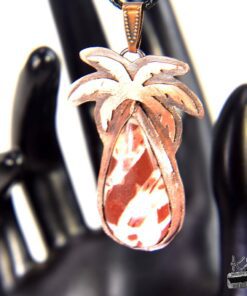Pendentif Moana - jaspe noix de coco coconut sertie cuivre – Image 4
