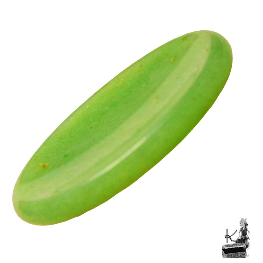 Pierre à souci ovale en aventurine verte naturelle avec encoche pour le pouce