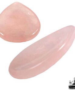 Alternative view of Worry Stone en Quartz Rose – Goutte de Tendresse