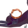 Bague artisanale Melra en cuivre naturel martelé, bijou d'inspiration marine pour femme.