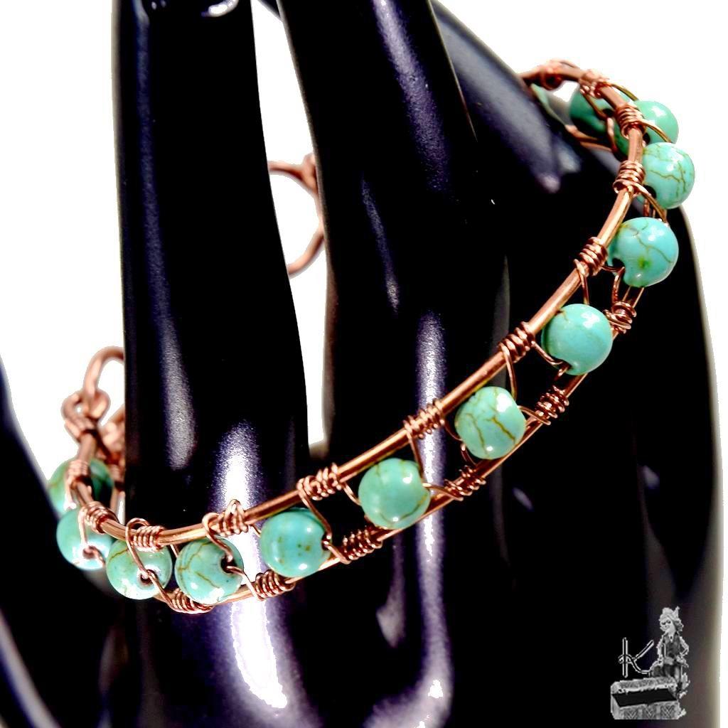Bracelet Yvain - cuivre naturel et howlite – Image 4