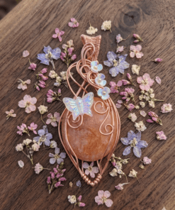 Alternative view of Pendentif Alara - agate wire wrapped