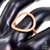 Bague Ladra artisanale en cuivre naturel martelé style viking taille 9.5.