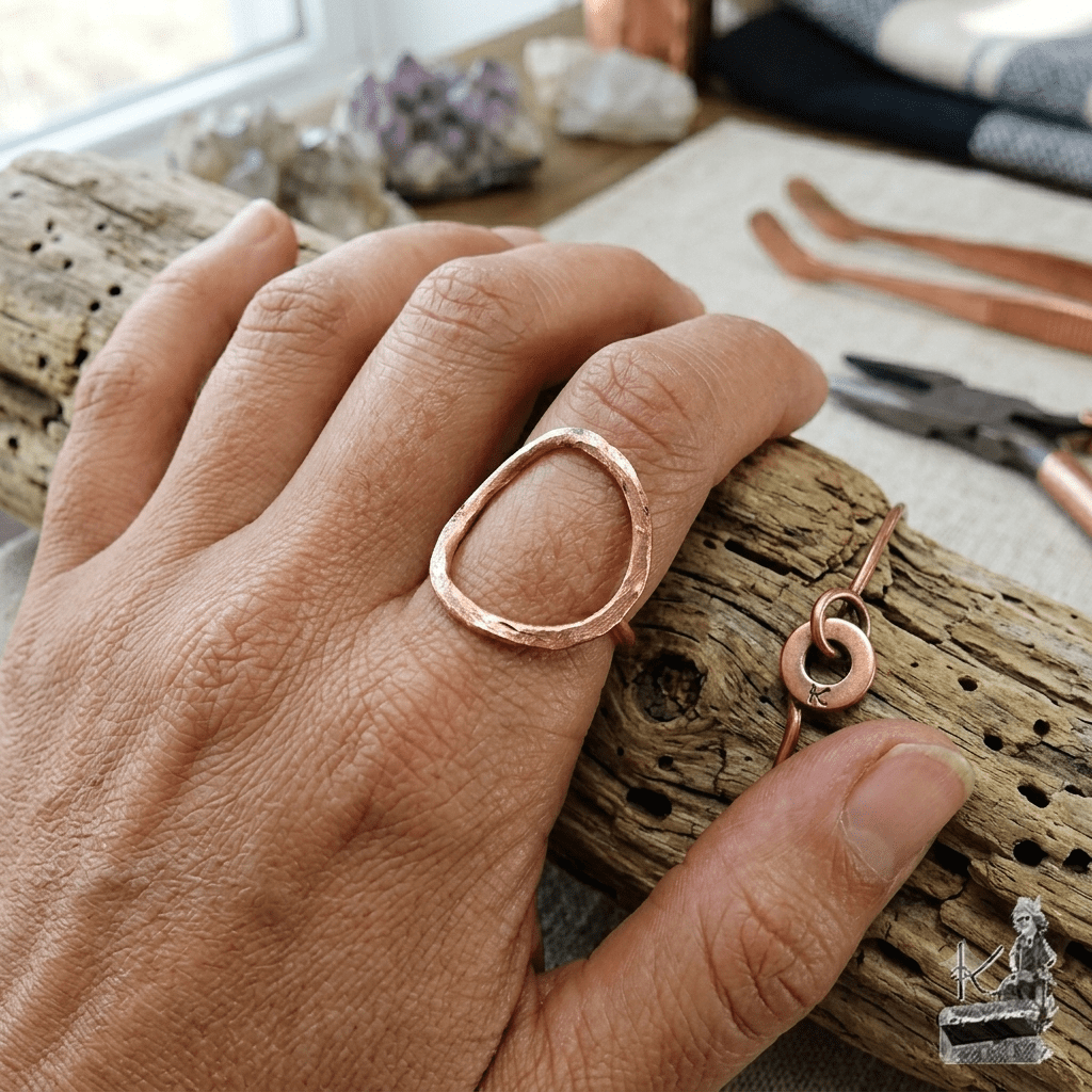 Bague en cuivre naturel Ladra taille 9.5 – Image 2