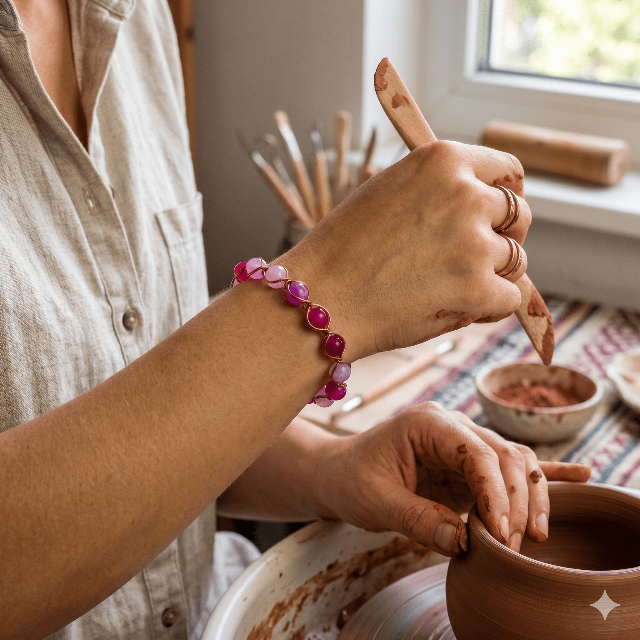 Bracelet Rhun - agate de feu – Image 3