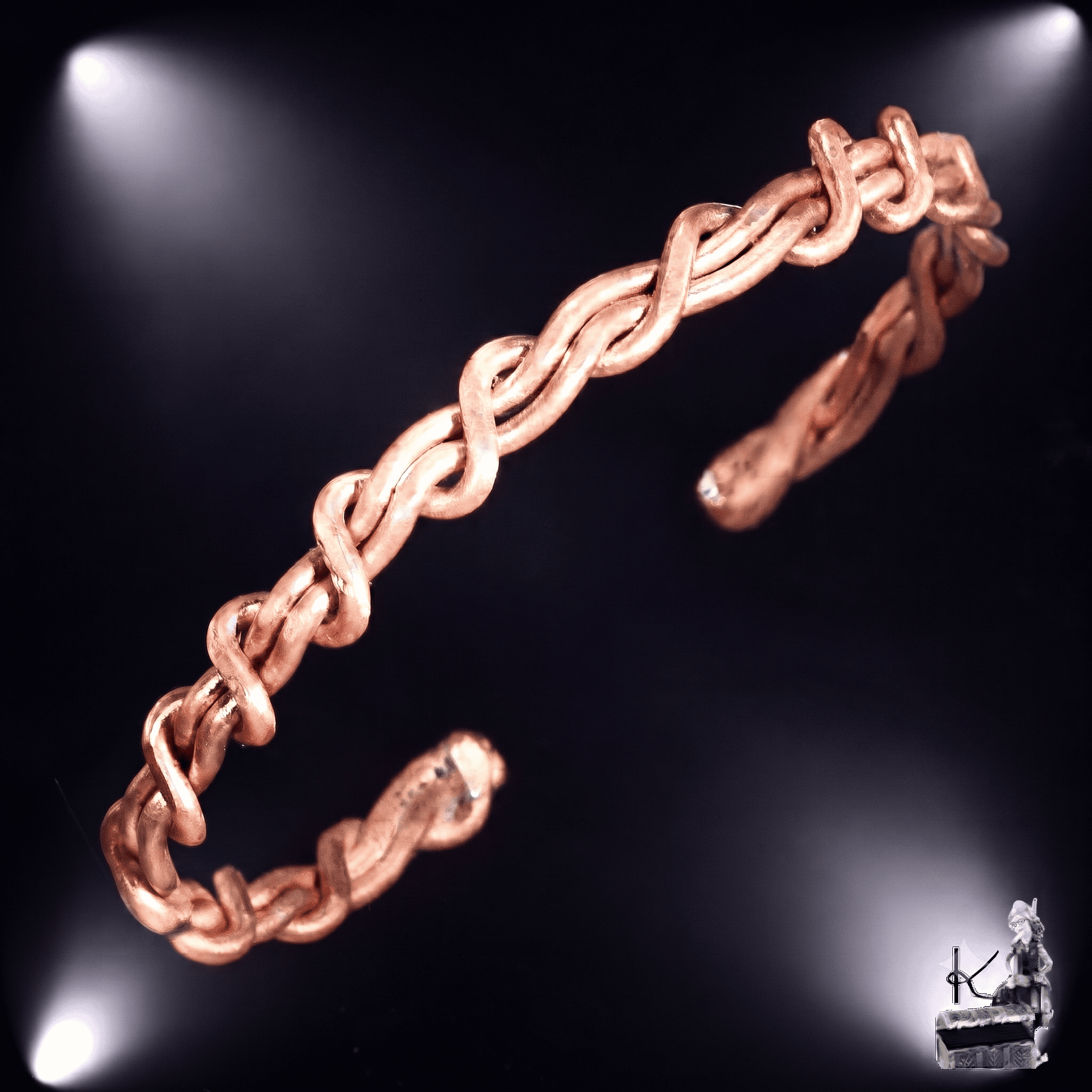 Bracelet Adelia - cuivre naturel tressé – Image 2