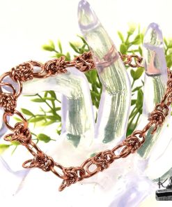 Bracelet en chainmaille Eclipse – cuivre naturel – Image 6