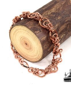 Bracelet en chainmaille Eclipse – cuivre naturel – Image 5