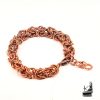 Bracelet homme Ogar en maille de cuivre naturel, bijou artisanal unique entièrement fait main.