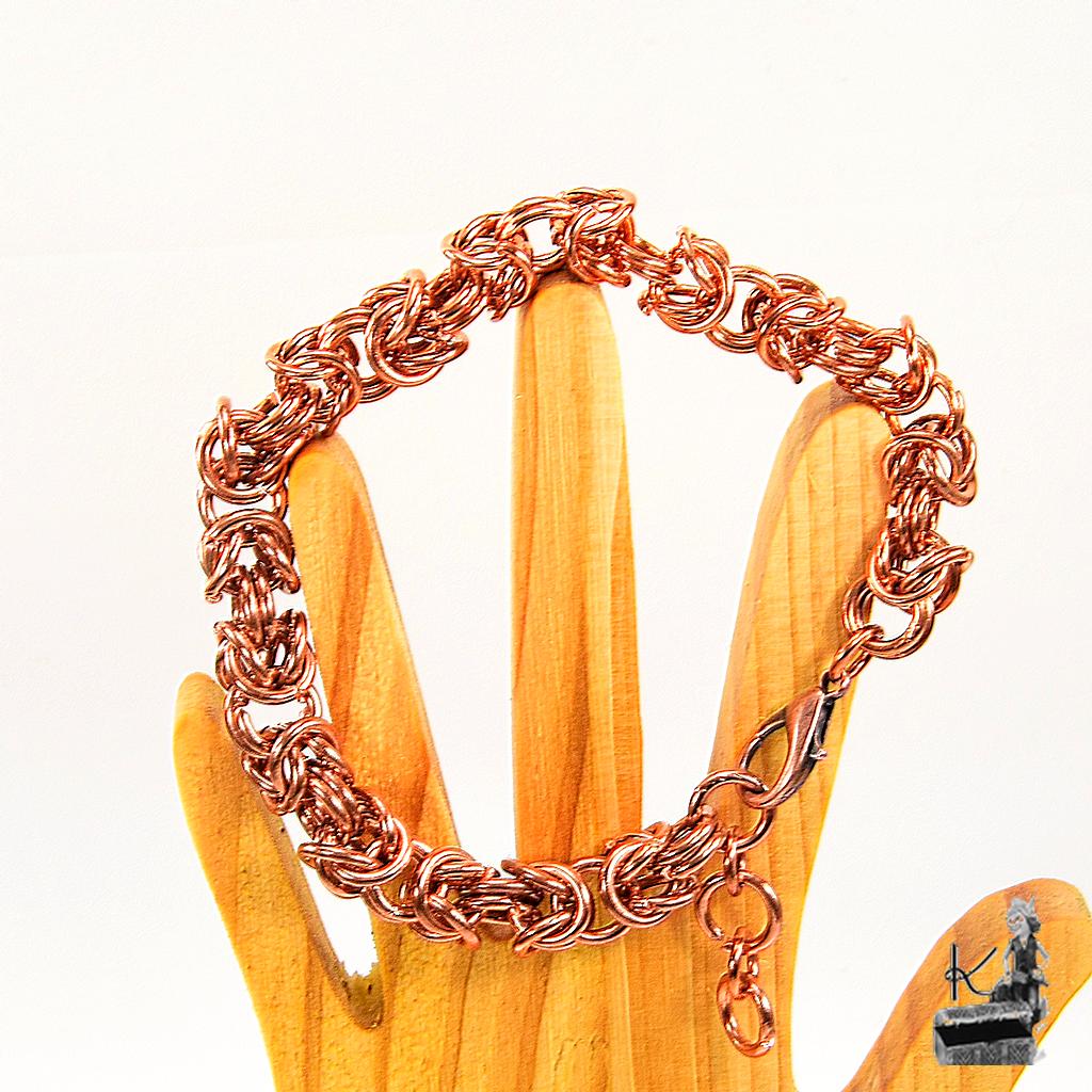 Bracelet homme en chainmaille Ogar - cuivre naturel – Image 5