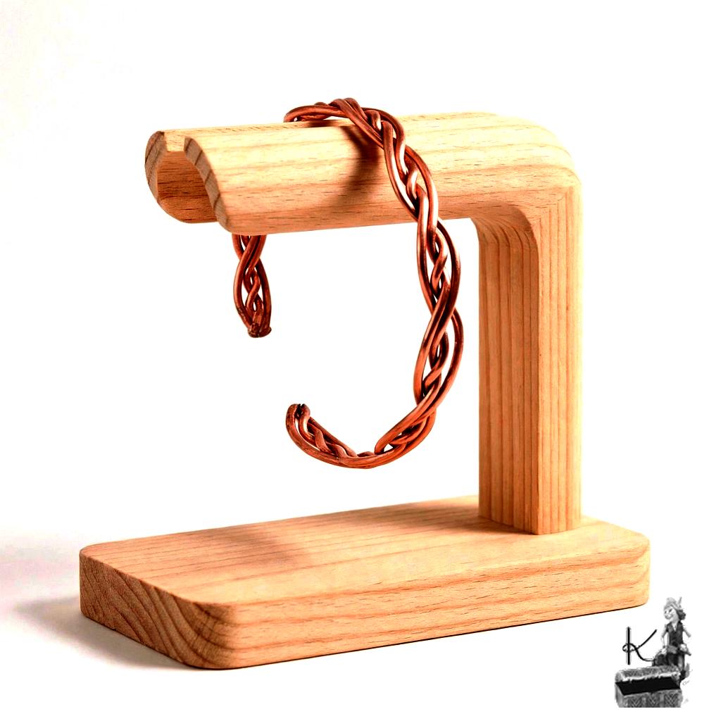 Bracelet jonc Kaou – cuivre naturel tressé 4 brins – Image 5