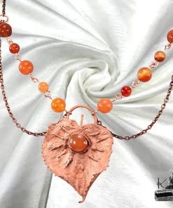 Collier Alvyn - cornaline et cuivre électro-formé – Image 4