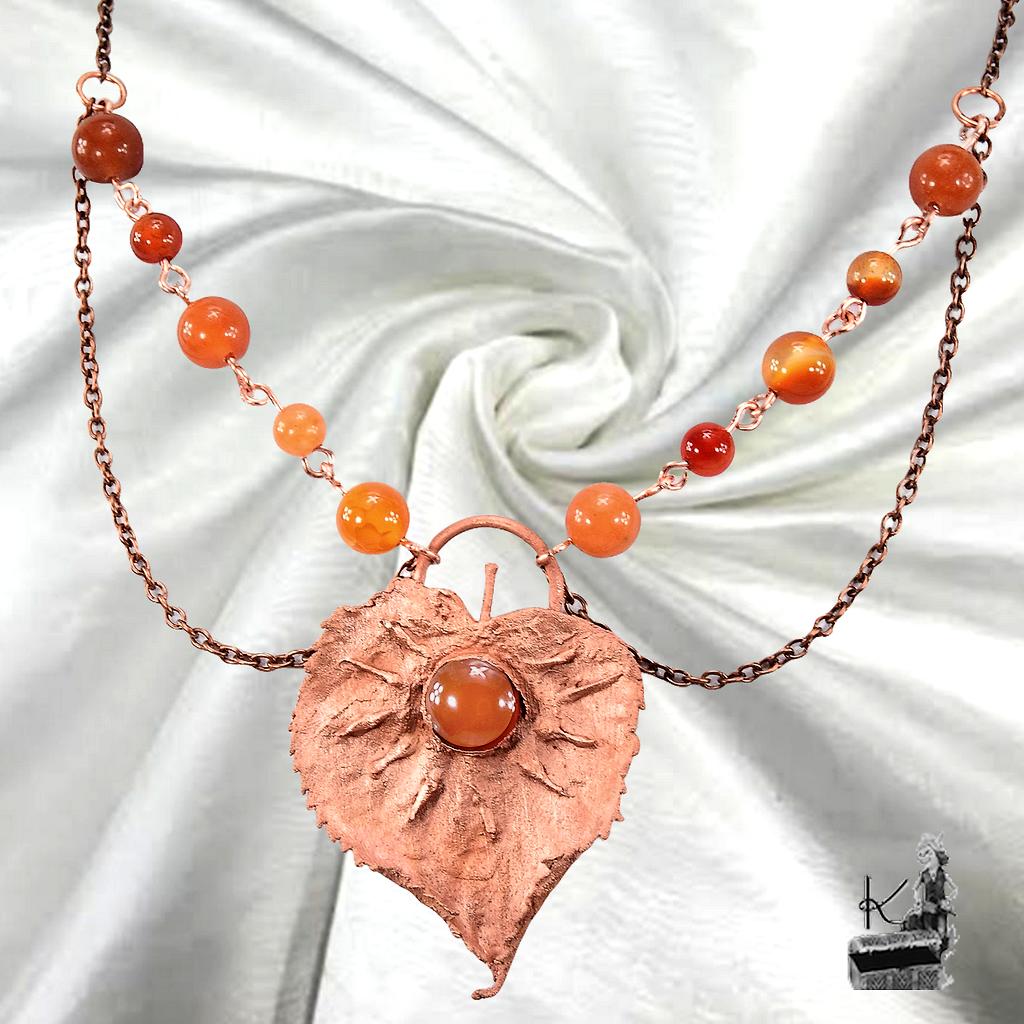 Collier Alvyn - cornaline et cuivre électro-formé – Image 4