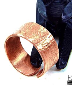 Alternative view of Bague ajustable Olwen – cuivre naturel martelé
