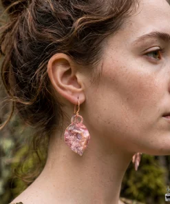 Boucles d'oreille Neirin - feuilles de  hêtre électroformés – Image 6